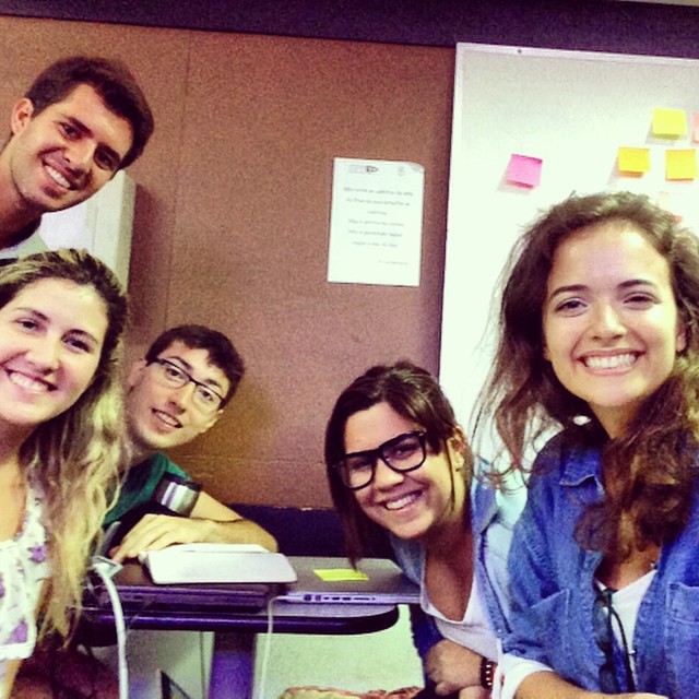Photo of Gabriela during School of Data lessons in 2014