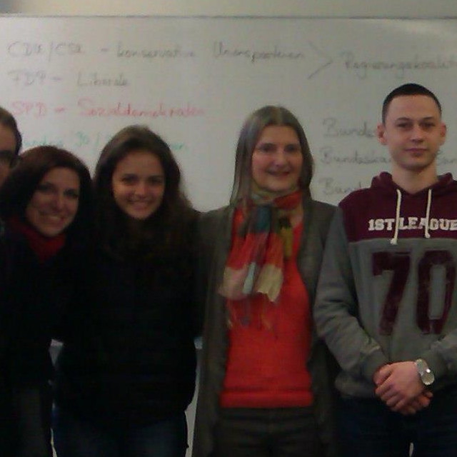 Photo of Gabriela Caesar and friends during summer language course in Osnabrück